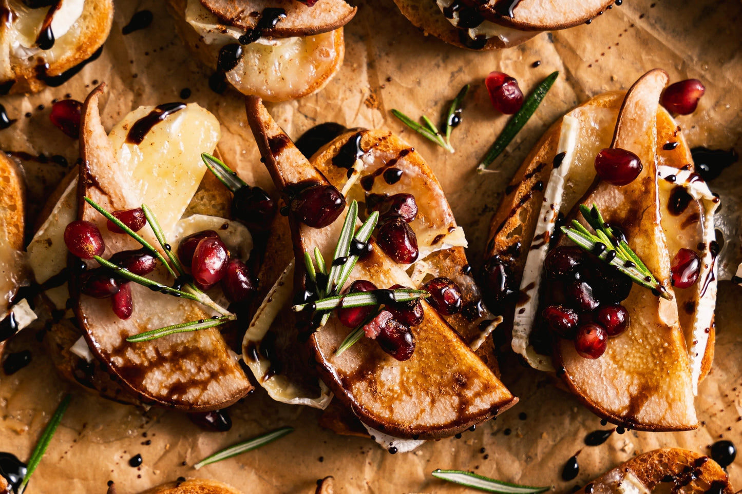 Cinnamon Pear & Brie Crostini