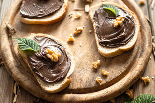  Pan-Fried Buttermilk Bread with Cocoa-Almond Spread & Sweetened Pears