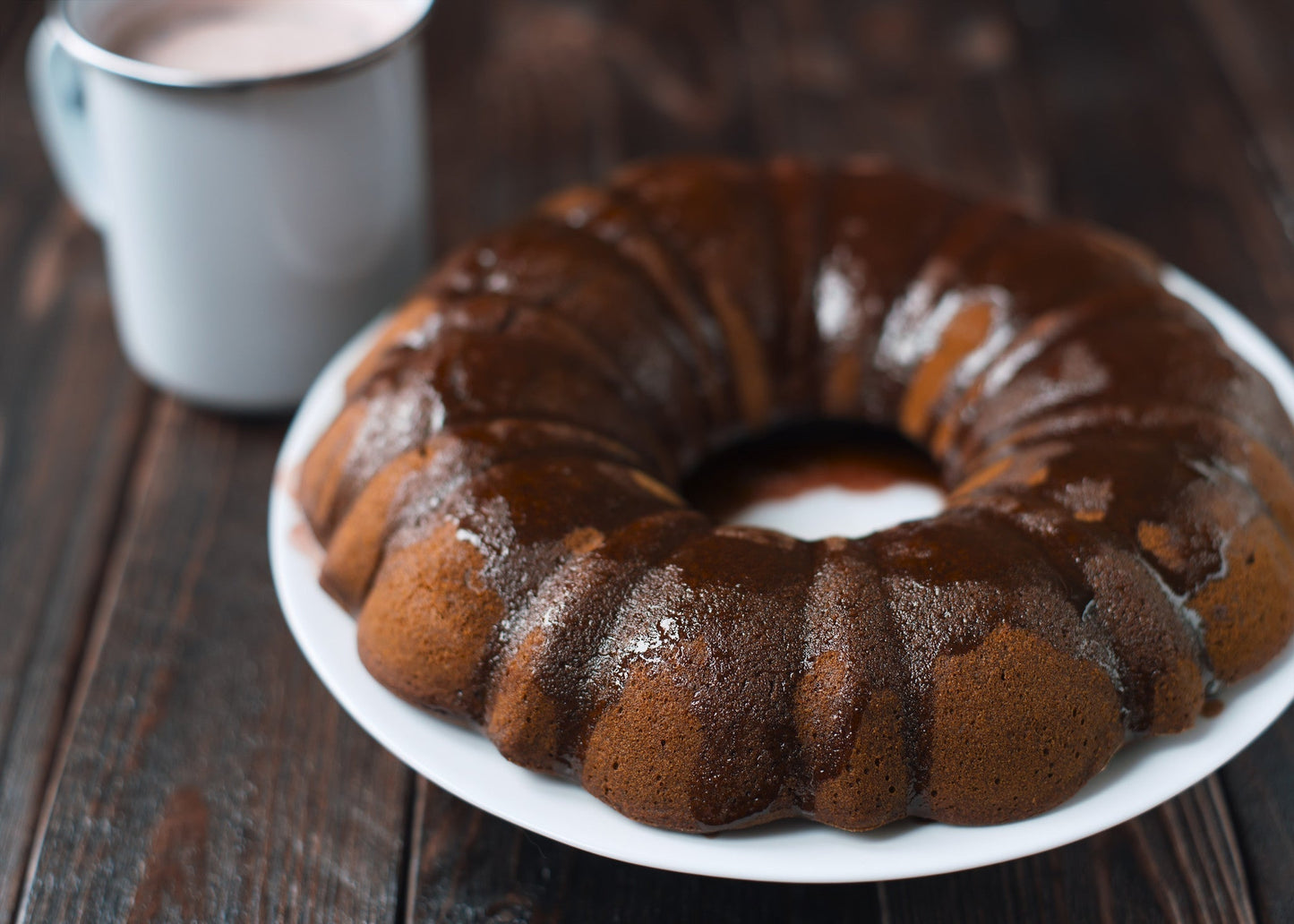 Chocolate-Cherry Olive Oil Bundt Cake