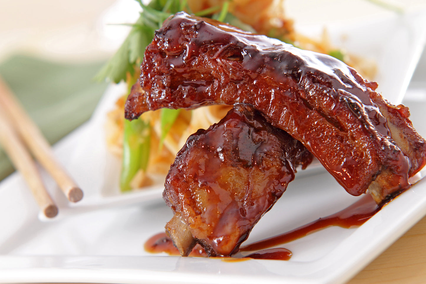Sesame Honey Ginger Glazed Ribs
