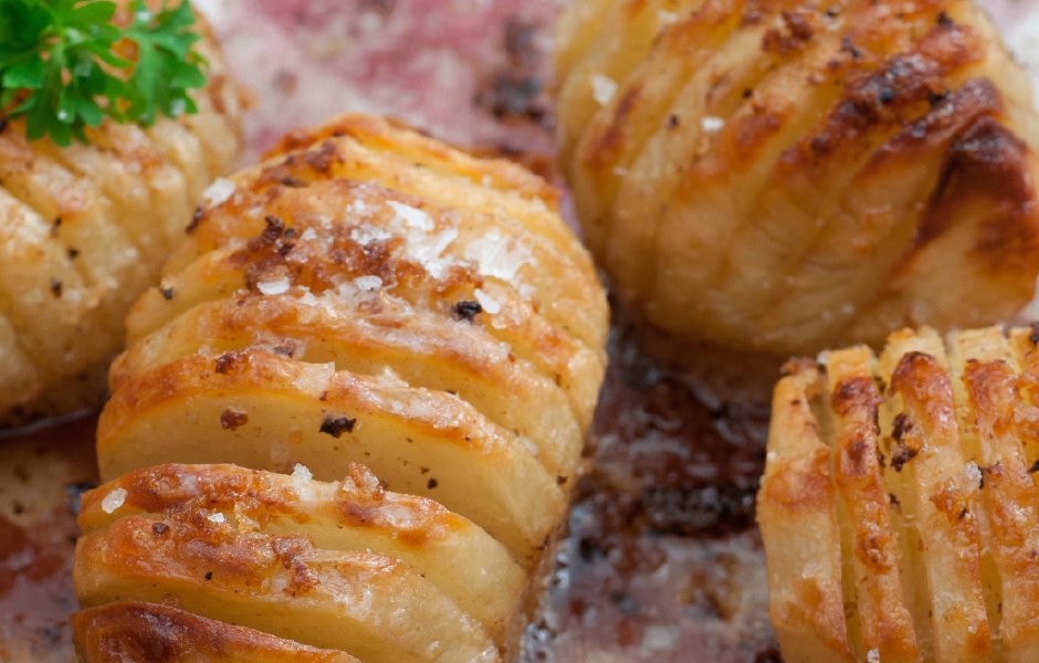 Roasted Garlic Hasselback Potatoes