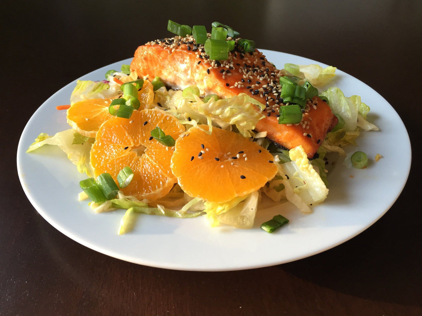 Honey Ginger Salmon Salad