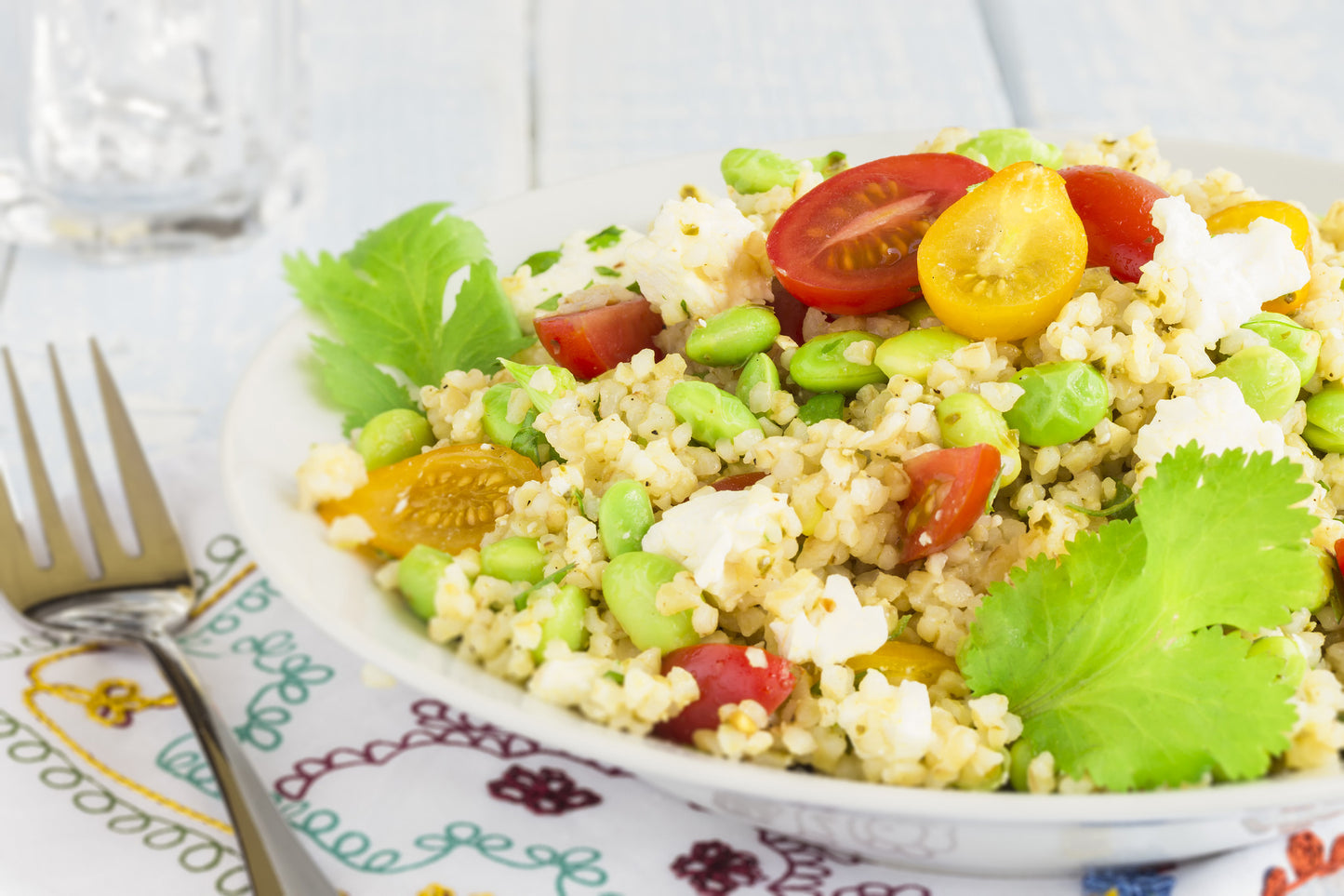 Mediterranean Salad with Oregano Dill Vinaigrette