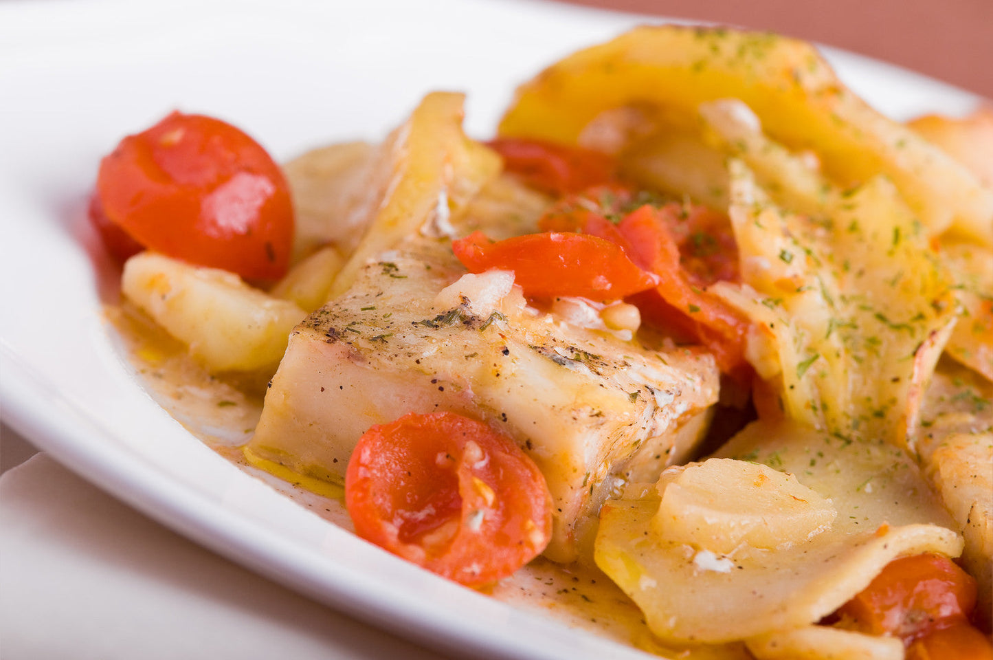 Pan-Roasted Halibut with Potatoes