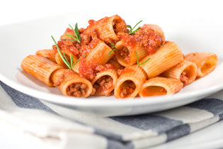  Pork & Mushroom Rigatoni with Truffle Drizzle