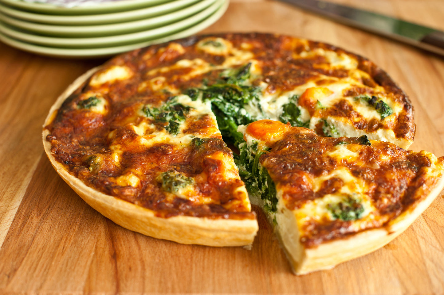 Bacon Cheddar Spinach Quiche