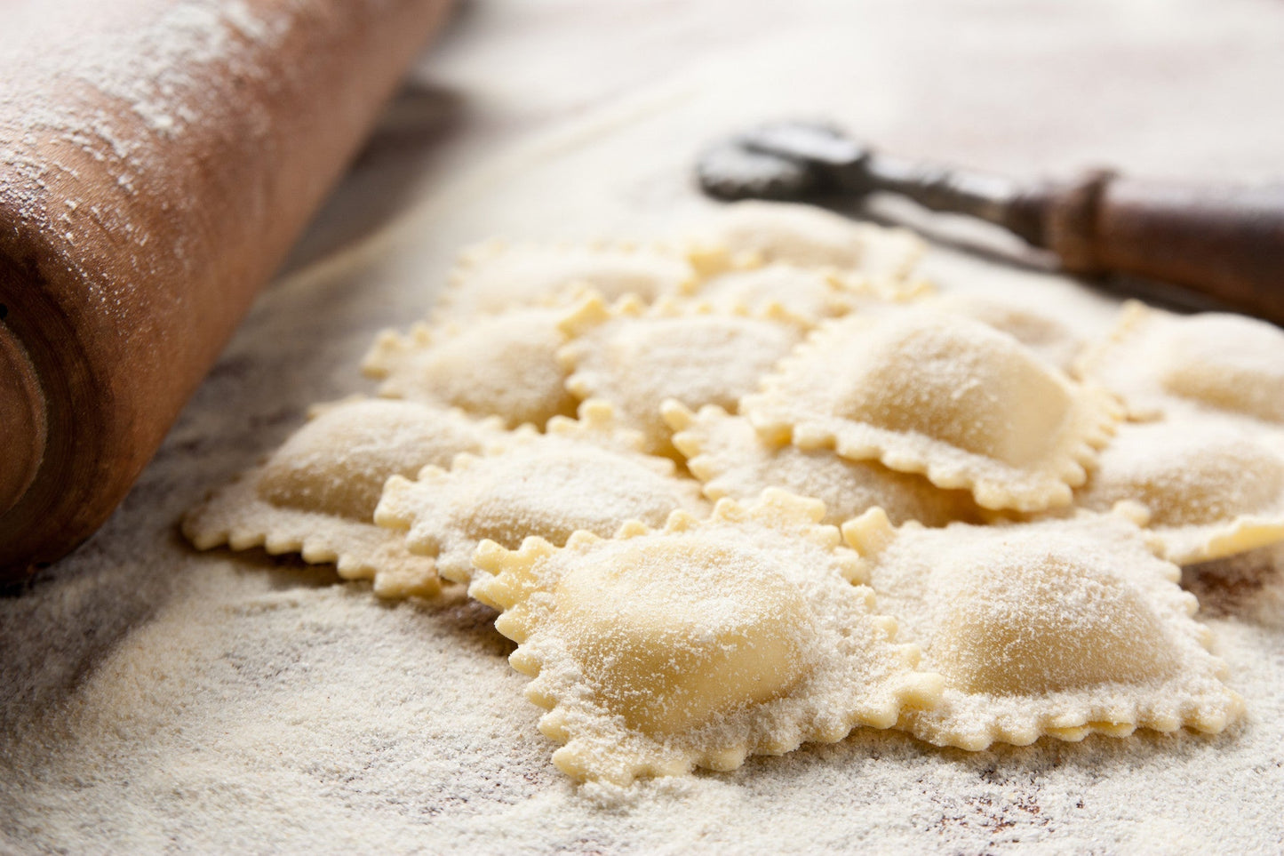 Goat Cheese Ravioli in Mushroom-Sage Cream Sauce