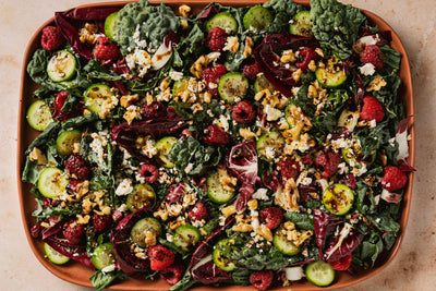 Kale & Raspberry Feta Salad