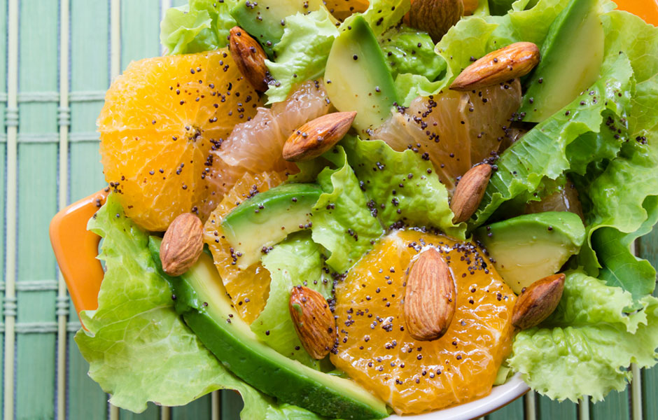 Citrus Avocado Salad with Poppy Seed Honey Dressing