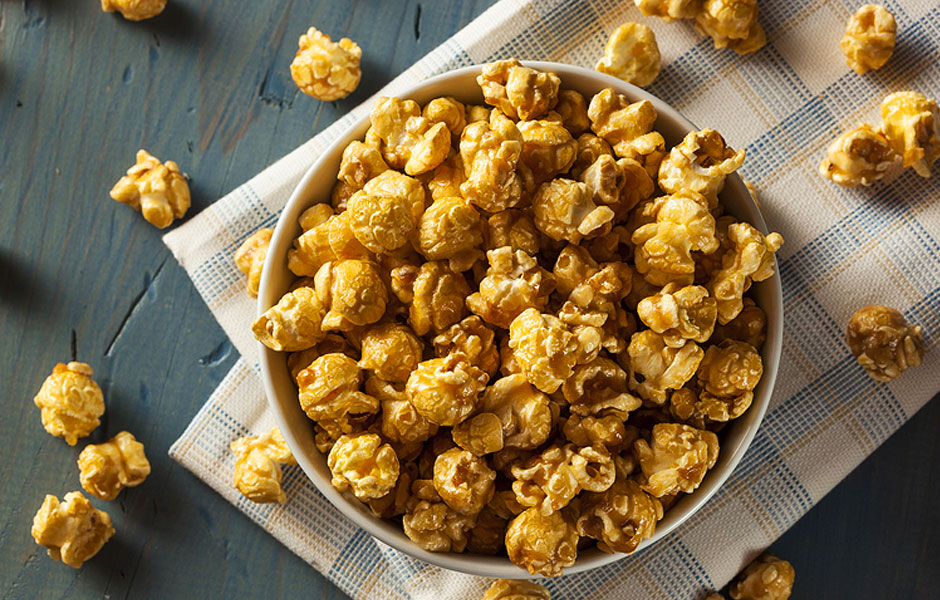 Dark Chocolate Balsamic Caramel Popcorn