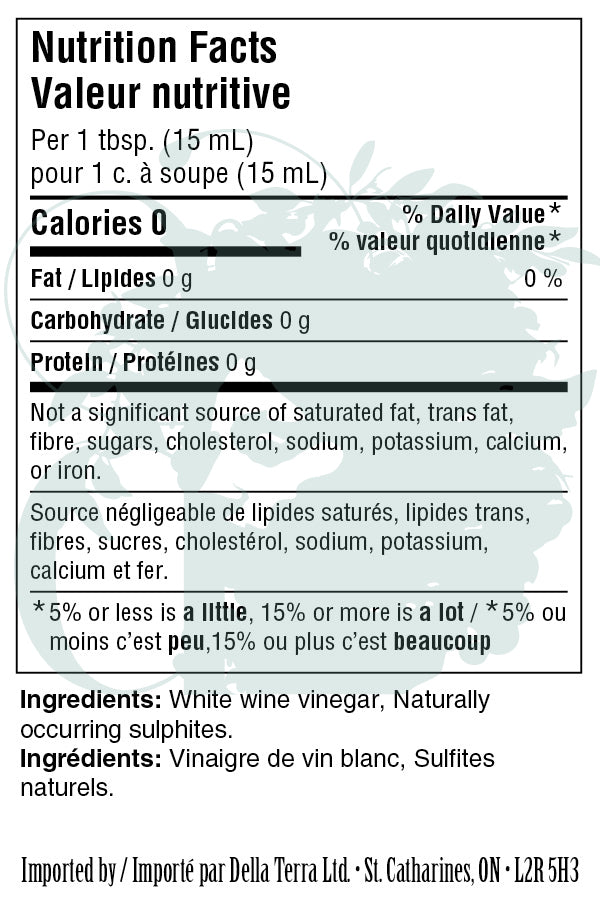 Champagne Vinegar Nutrition Facts