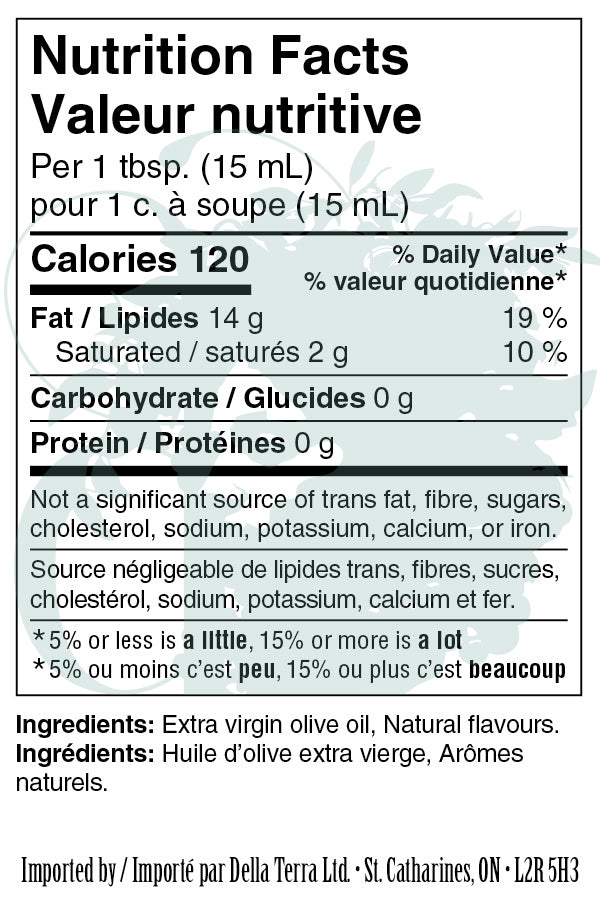 Harissa Olive Oil Nutrition Facts