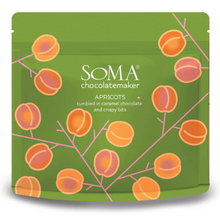  Soma Chocolatemaker Apricots Tumbled in caramel milk chocolate and crispy bits at Della Terra