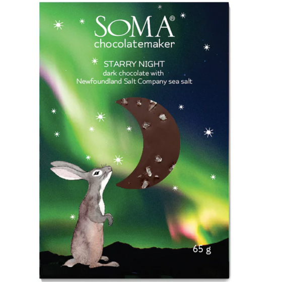 Soma Starry Night Dark Chocolate Bar with Newfoundland Sea Salt