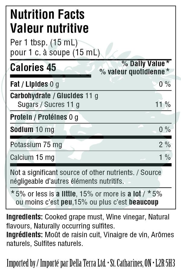 Teriyaki Dark Balsamic Vinegar Nutrition Facts