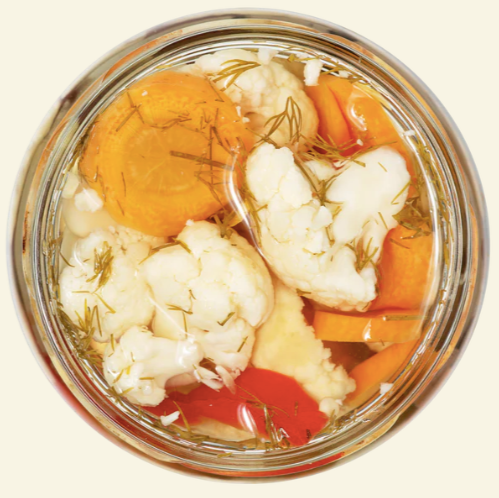 Torshi Pickled Vegetables inside of Jar
