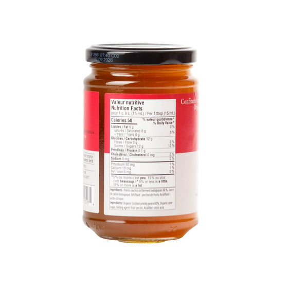 Organic Sicilian Prickly Pear Extra Jam Della Terra Nutrition Facts